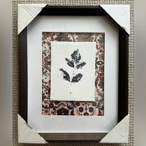 New! Hobby Lobby Dark Wood Framed Floral Print Picture